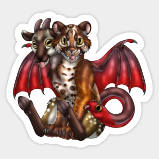 Chimera Cubs: Red Asian Golden Cat Sticker